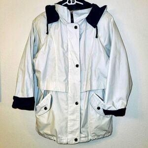 Pacific Trail Vntg Mens Quality Outerwear Jacket White Hooded Pockets Lined Sz L